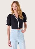 Camicia Carey con cristalli NERO Donna immagine n. 1