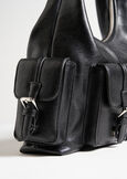 Bayan faux leather shoulder bag NERO BLACKGRIGIO CENERE Woman image number 3