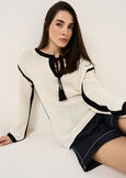 Marcella knit with tassels BEIGE LATTE Woman image number 1