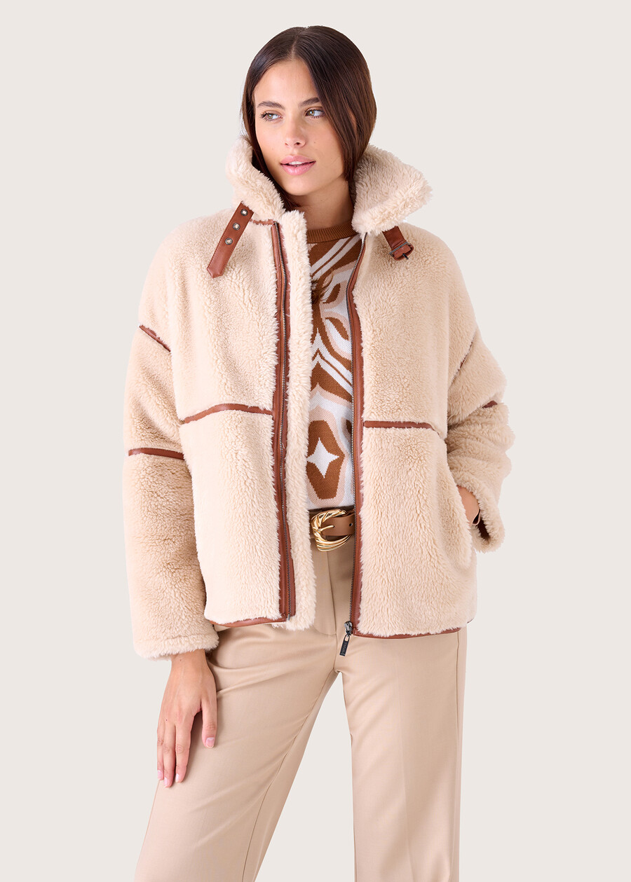 Giubbotto Grant in ecopelo BEIGE CREAM Donna , immagine n. 3