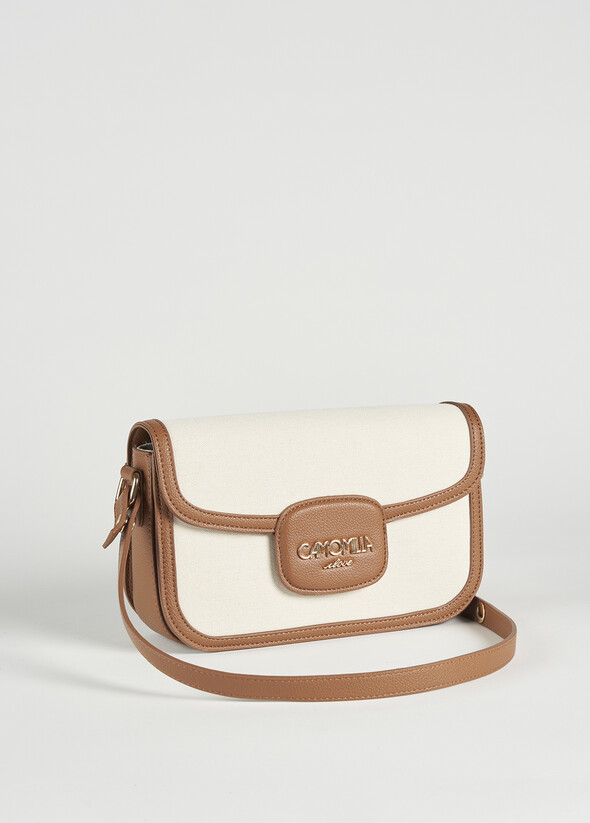 Breona Big canvas crossbody bag BEIGE LATTE Woman null