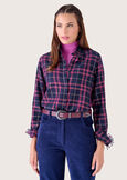 Camicia Check 100% viscosa BLU LAGUNA Donna immagine n. 2
