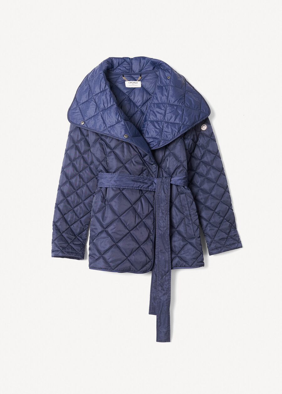 Piumino Paggy con cintura BLU MIDNIGHTVIOLA VINACCIA Donna , immagine n. 5