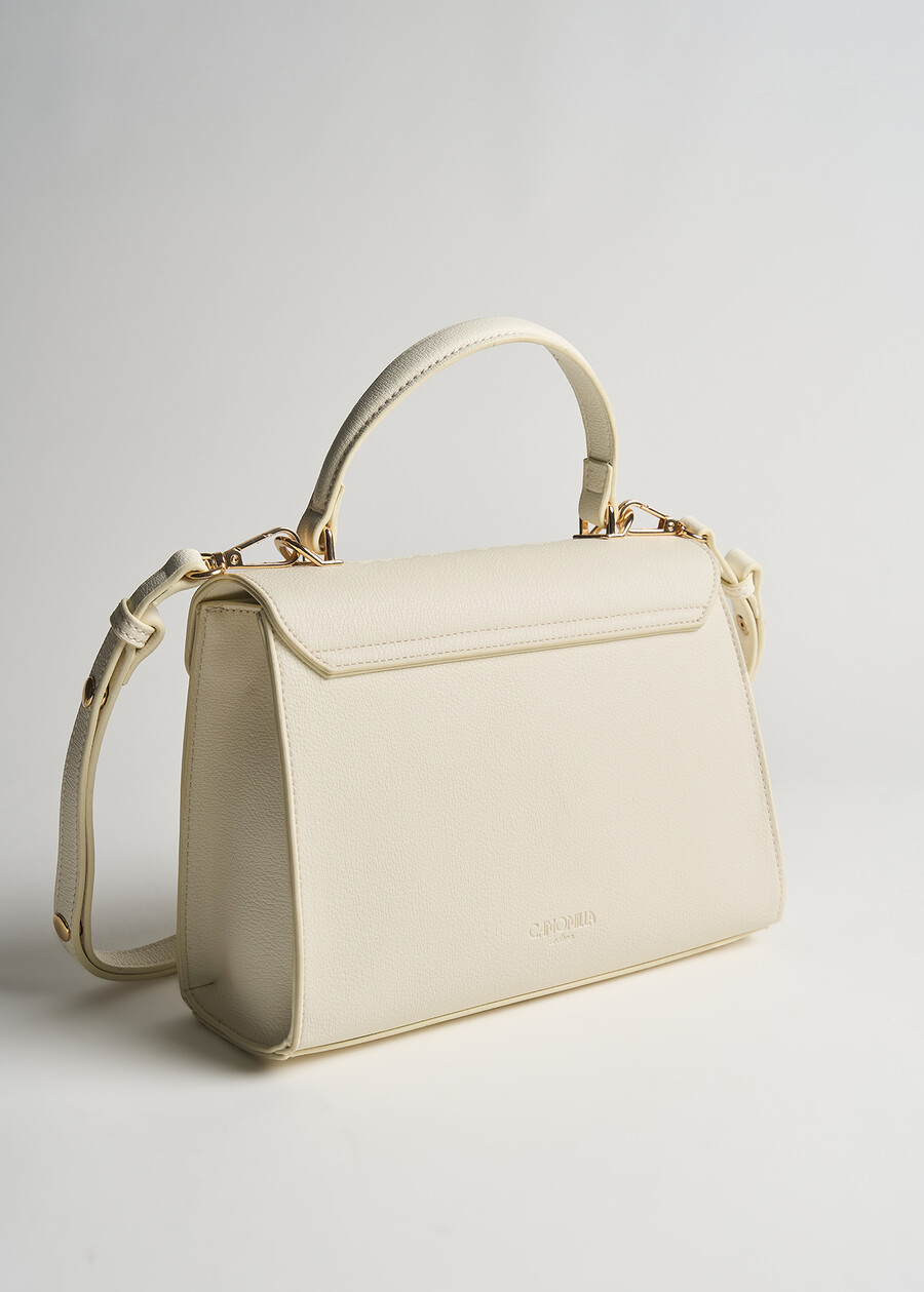 Barbara deer-print faux leather satchel BIANCO WHITEAZZURO AZZURRO Woman , image number 5