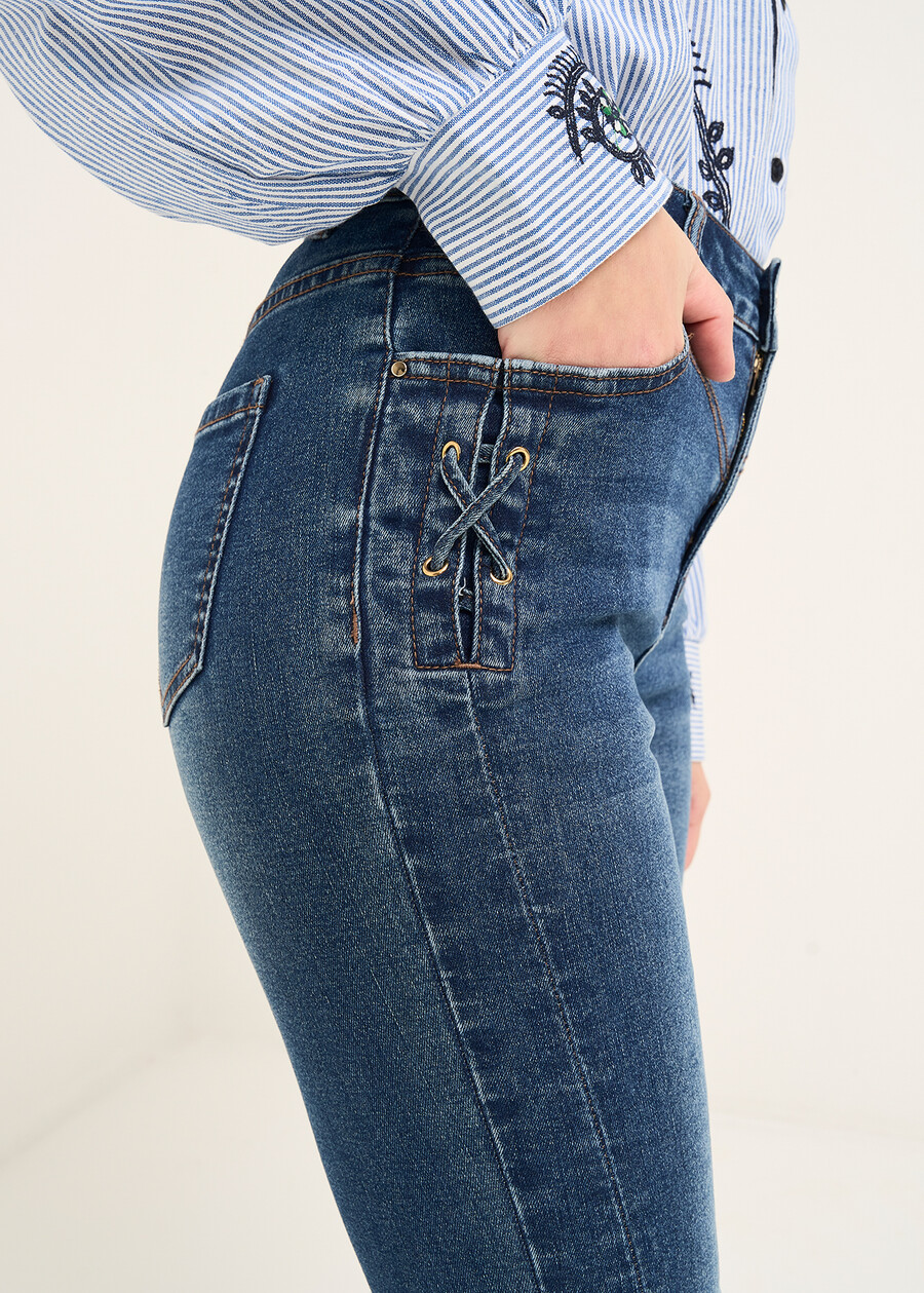 Cindy 5-pocket flare jeans DENIM DARK DENIM Woman , image number 4
