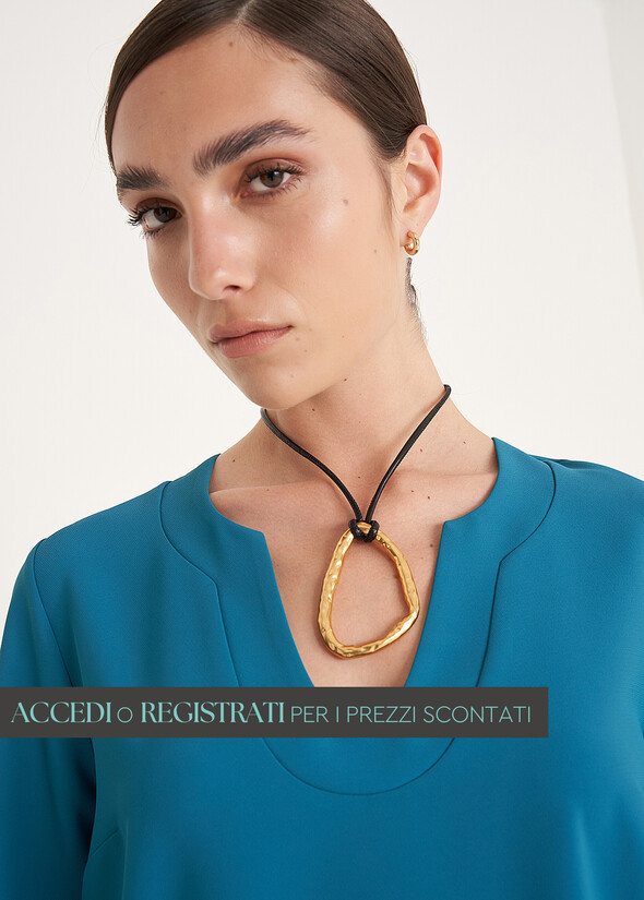 Giuliana tubular necklace NERO BLACK Woman null