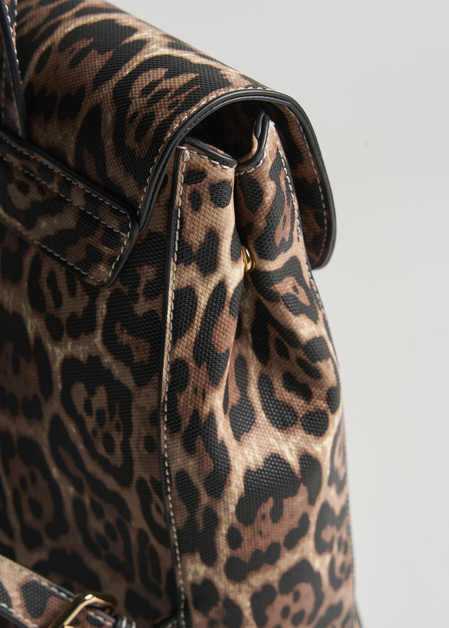 Zaino Balou ecopelle animalier NERO BLACK Donna , immagine n. 2