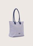 Briz eco-leather shopping bag BLU ELETTRICONEROROSSO LIPSTICKBEIGE SAFARI Woman image number 1