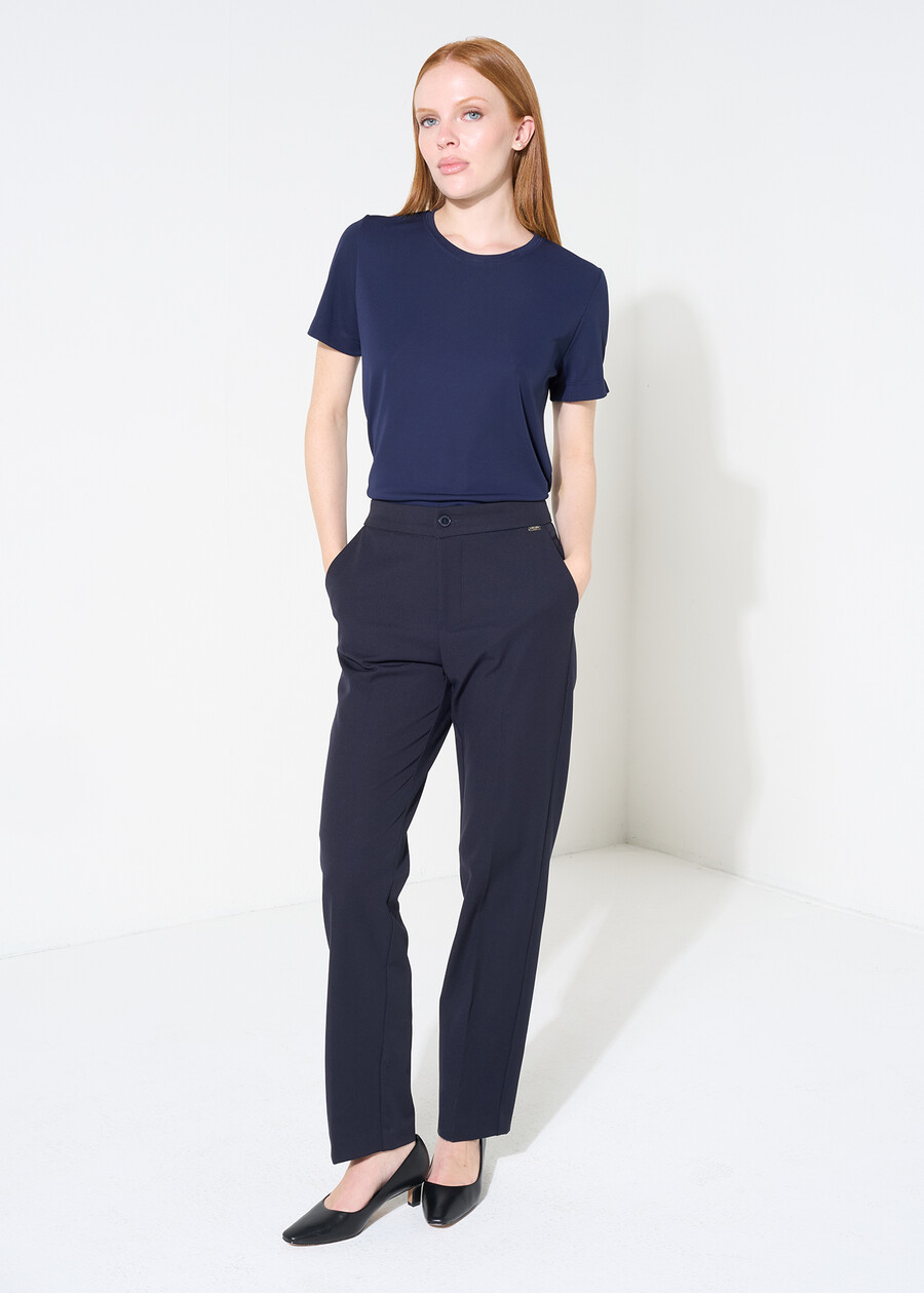 Stella jersey crew-neck T-shirt BIANCONEROBLU Woman , image number 4