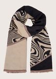 Singa zebra-patterned scarf NERO BLACK Woman image number 1