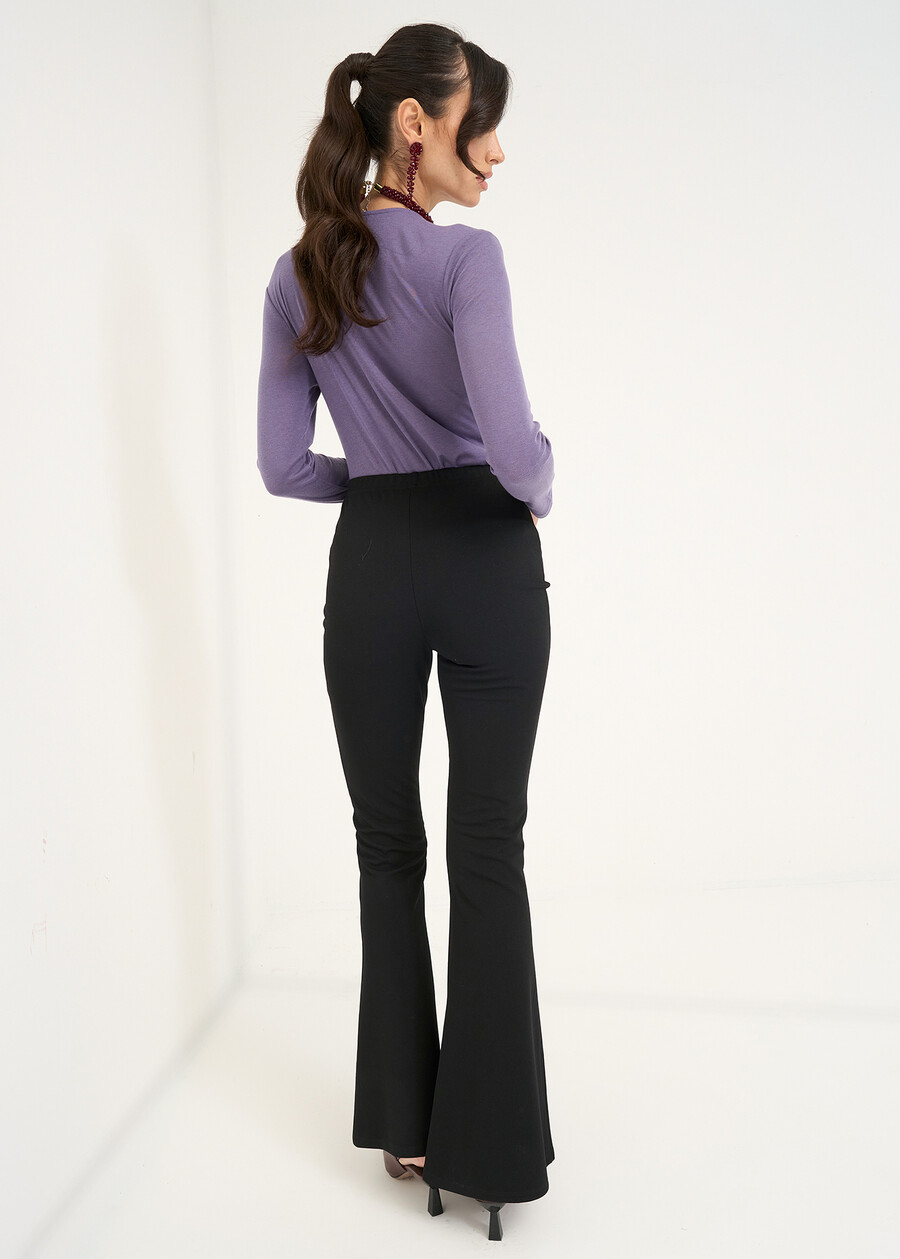 Pantaloni Victoria a zampa ROSSO BORDEAUXVERDE GARDENMARRONENERO Donna , immagine n. 4