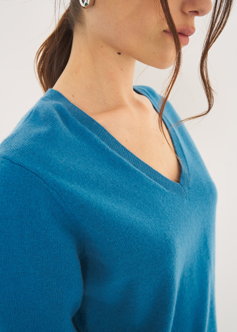 Maglia Marea in lana e cashmere VIOLA MAGENTAVERDE PAVONE Donna , immagine n. 2