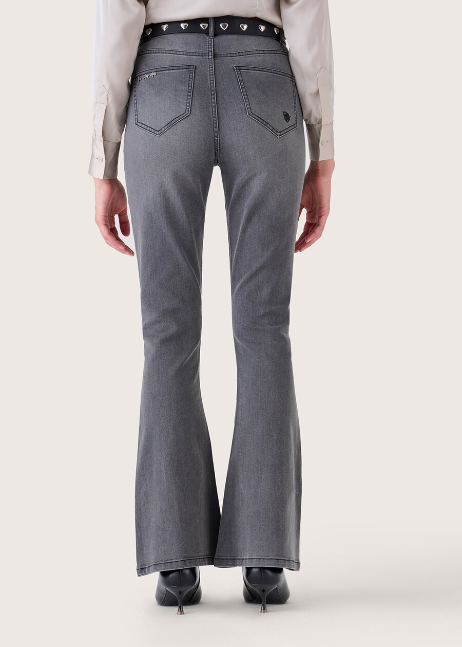 Pantalone Cindy in denim di cotone DENIM DARK DENIMGRIGIO GREY Donna , immagine n. 4
