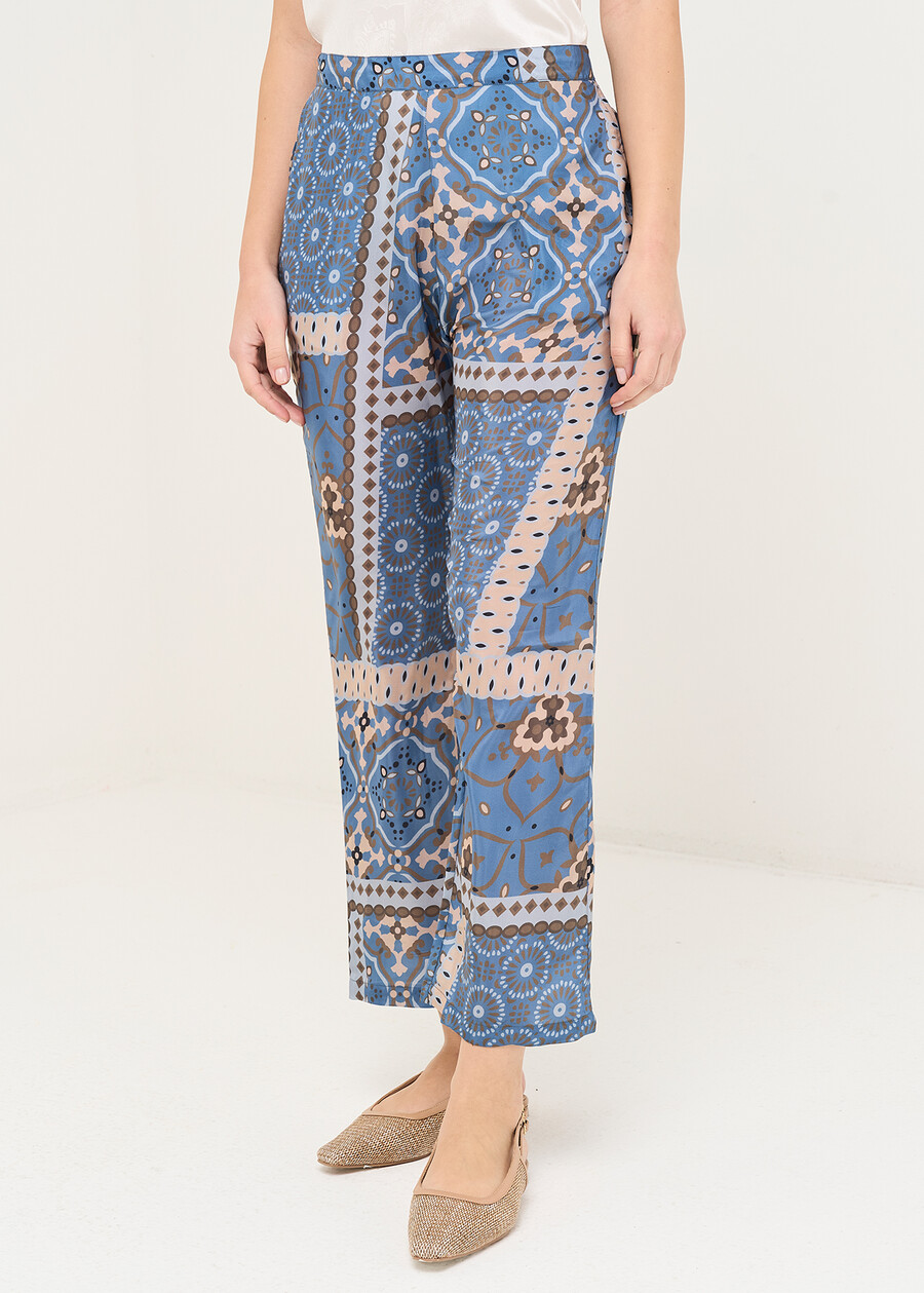 Pinocchietto Pendy leggero in fantasia BLU AVIONBEIGE Donna , immagine n. 2