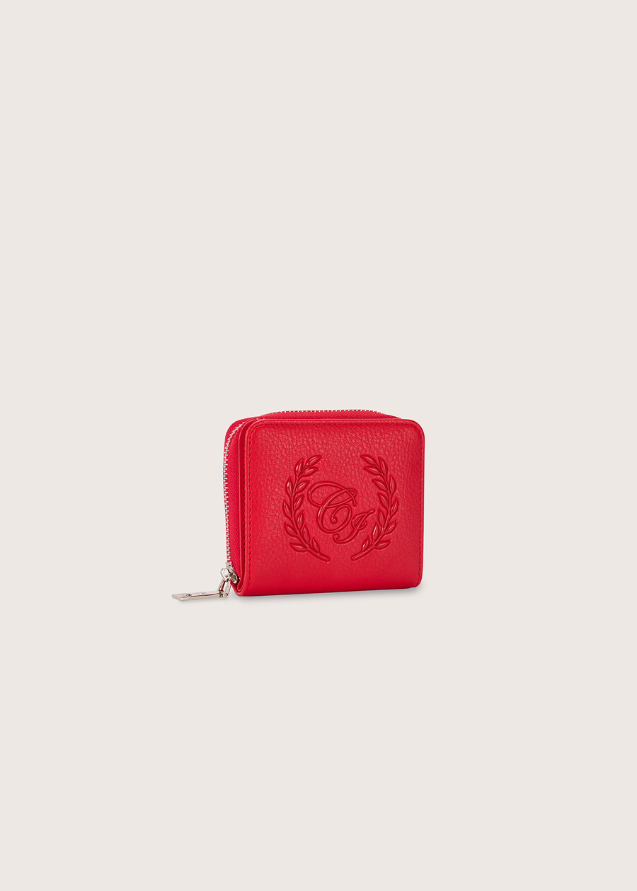 Palm eco-leather small wallet ROSSO TULIPANO Woman , image number 1