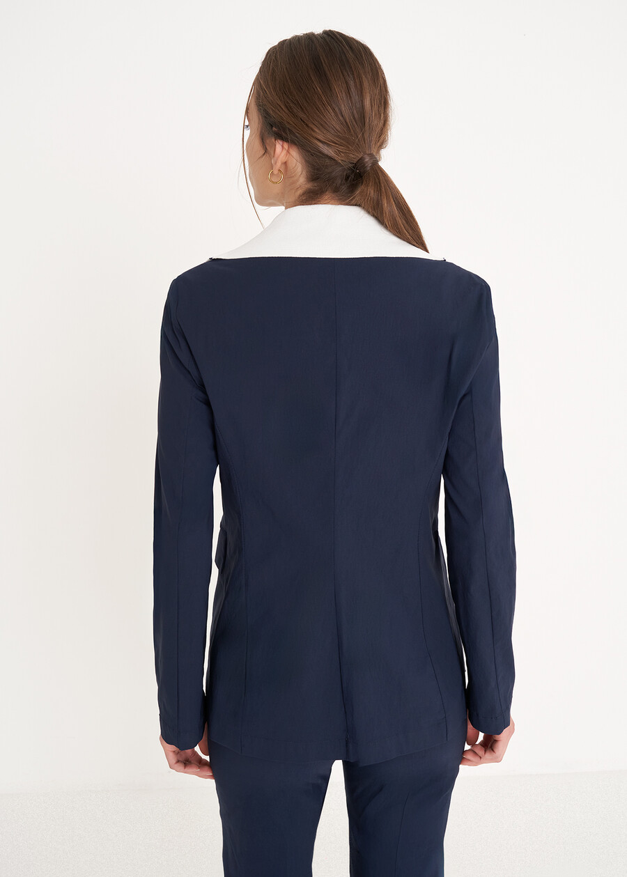 Gianna single-breasted blazer BLUBIANCO WHITEMARRONENERO BLACK Woman , image number 3