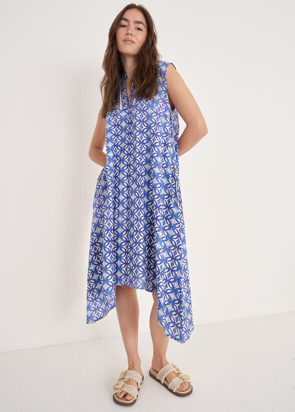 Abito Archer In Cotone Fantasia BLU AVION Donna null