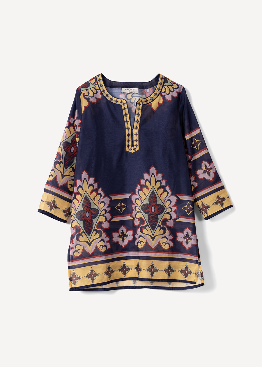 Blusa Baddy in crepe stampata BLU Donna , immagine n. 5