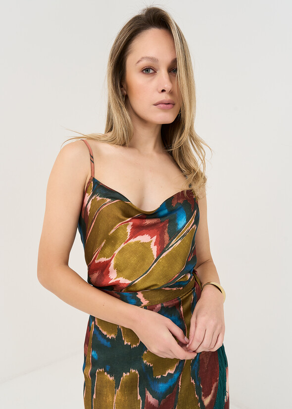 Taddeo Africa print top VERDE Woman null