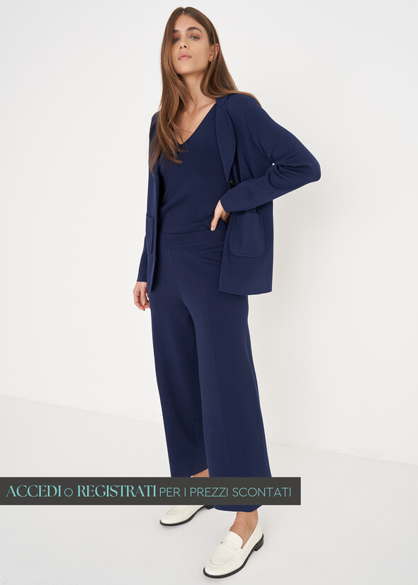 Coordinated Jersey available in two colors BLU NAVY Woman null