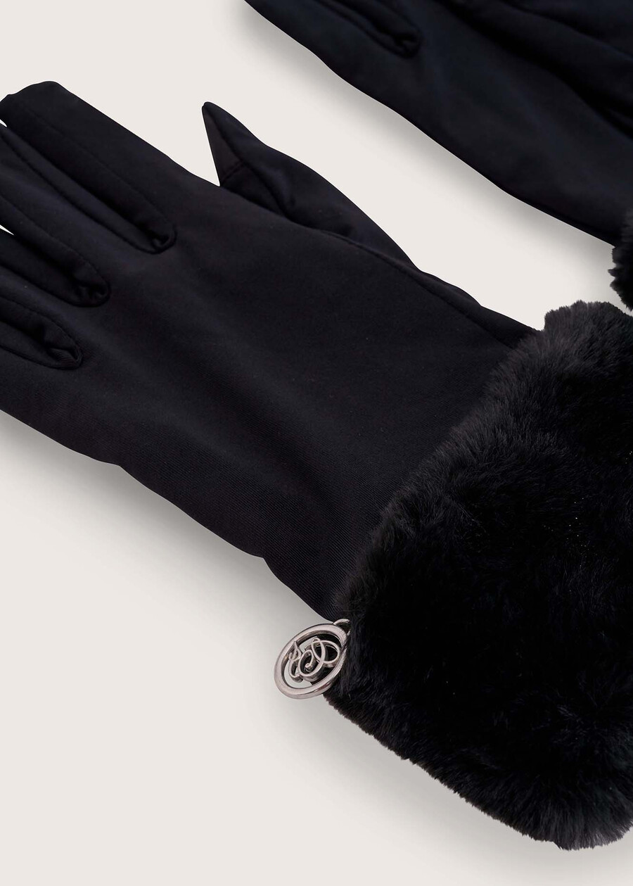 Guanti Gomi in tessuto tecnico NERO BLACK Donna , immagine n. 3