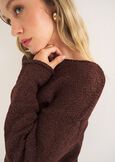 Mia oversized knit top MARRONE CAFFECELESTE FIORDALISO Woman image number 2