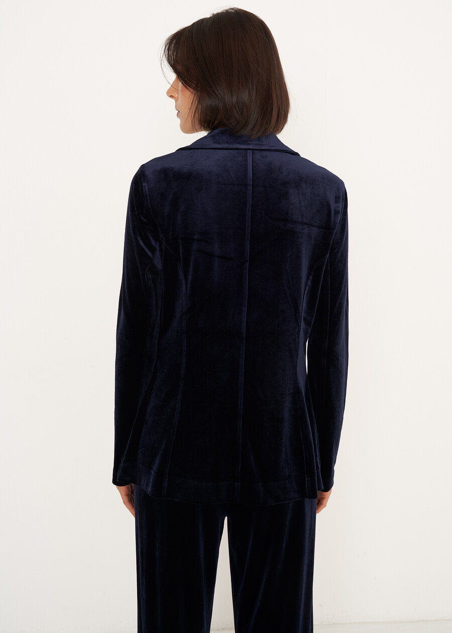 Giacca Goya in velluto BLU MIDNIGHTVIOLA VINACCIA Donna , immagine n. 3