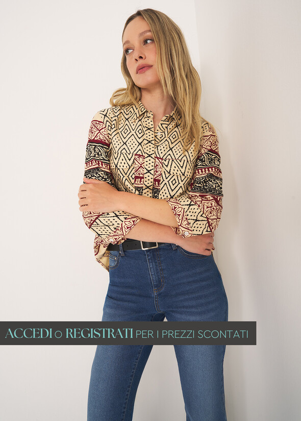 Camicia Cruise etnica BEIGE LATTE Donna null