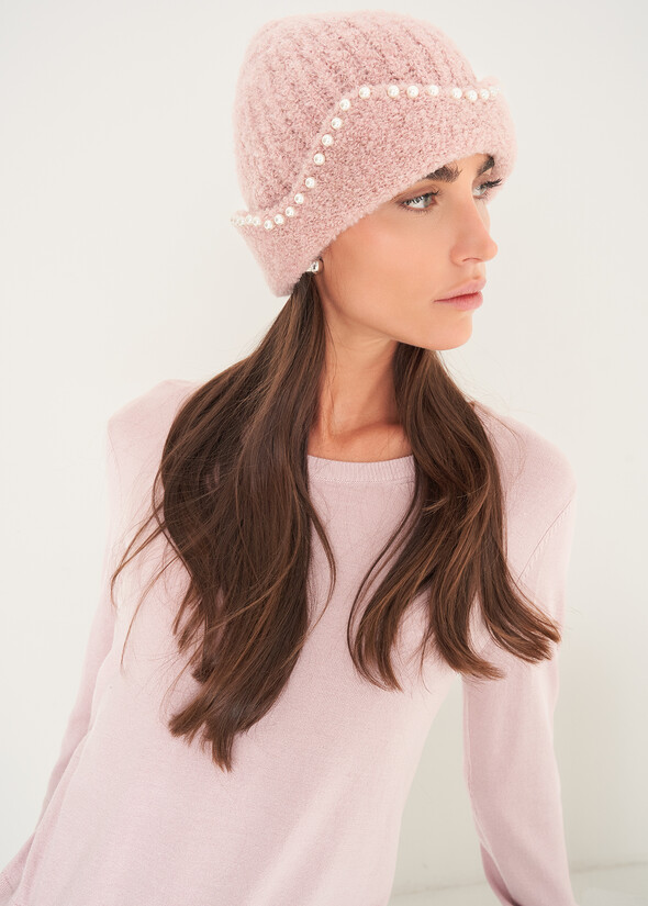 Cuffia Cylk con ricamo di perle ROSA Donna null