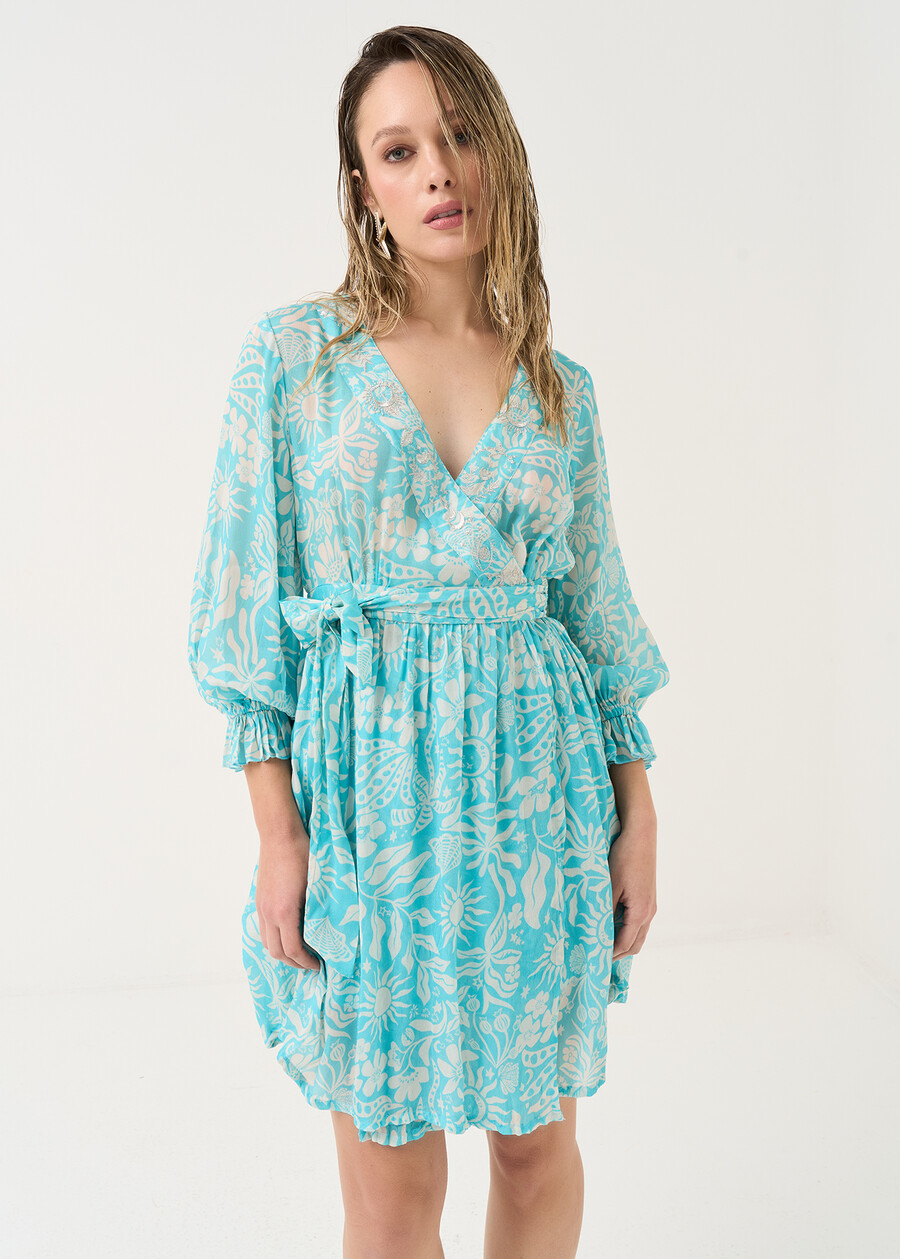 Aleandro Studio viscose wrap dress AZZURO AZZURRO Woman , image number 2