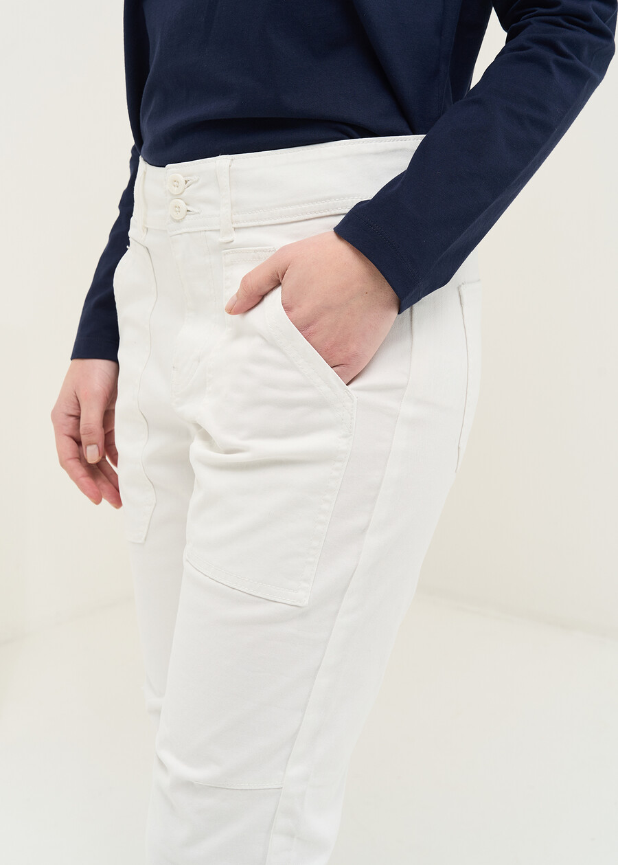Pantaloni Paolo gamba stretta GRIGIOBIANCO WHITE Donna , immagine n. 3