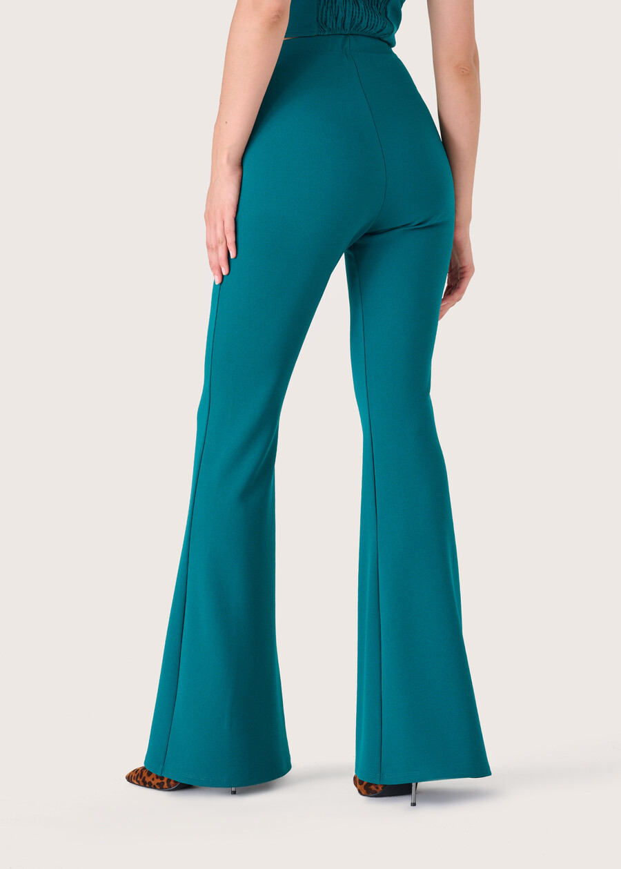 Victoria flared trousers VERDE POKERVIOLA BEGONIANERO Woman , image number 3