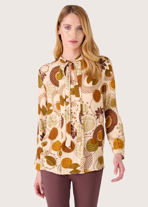 Blusa Susanna 100% viscosa BEIGE Donna null