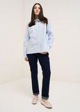Cataya cotton inlay shirt BIANCO WHITEAZZURO AZZURRO Woman image number 4