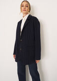Giulia pinstripe wool jacket GRIGIO TORTORABLU Woman image number 1