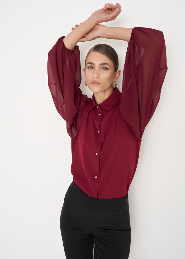 Camicia Candida in doppio tessuto ROSSO Donna null