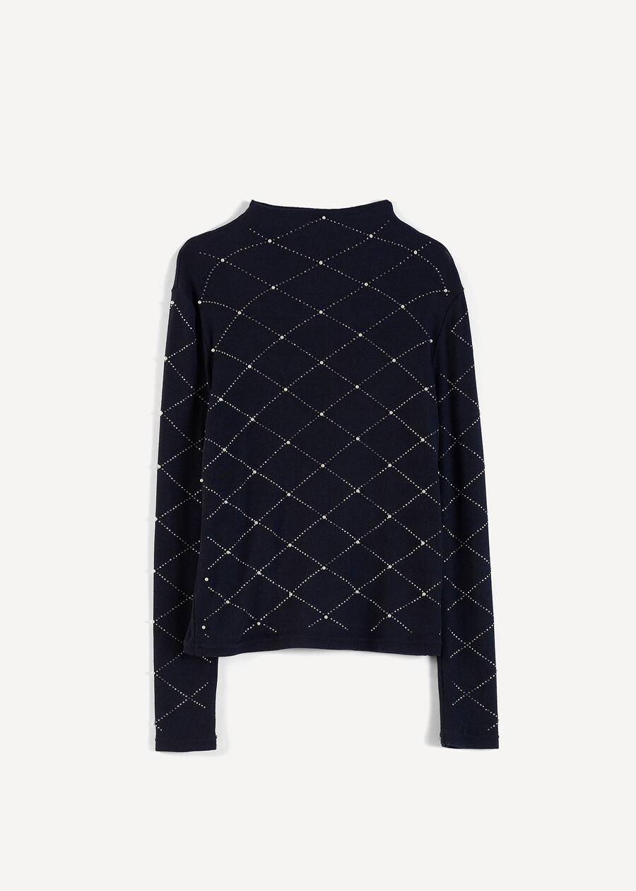 Maglia Molley con rombi di strass GRIGIO GREYBLU Donna , immagine n. 5