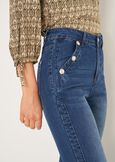Jeans CindyJ-U gamba flare con bottoni oro DENIM MEDIUM DENIM Donna immagine n. 3