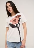 Sonia T-shirt with applications BIANCO WHITE Woman image number 1