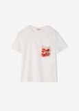 Saimon crochet pocket T-shirt BIANCO WHITE Woman image number 5