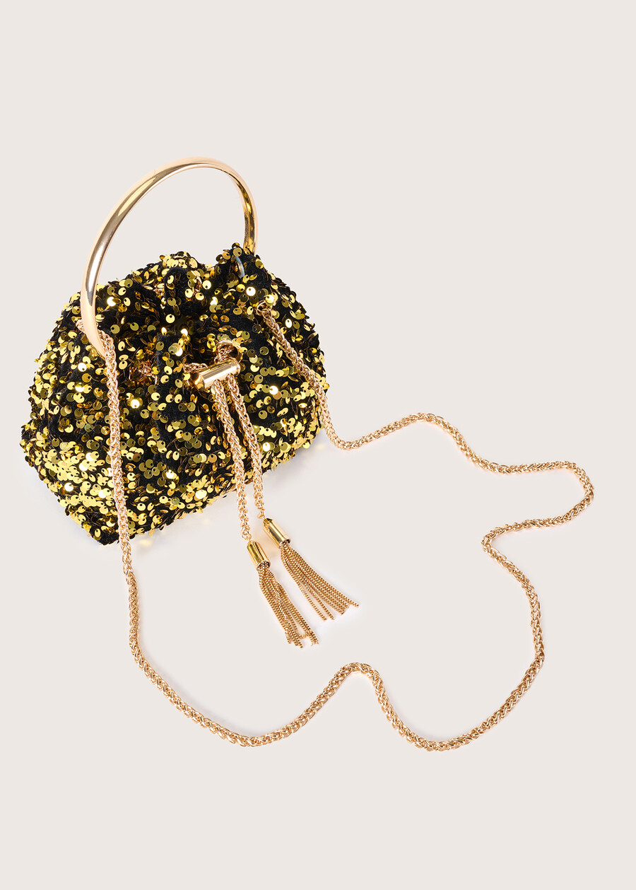 Pochette Bella con paillettes VERDE GOLDENSILVER Donna , immagine n. 2