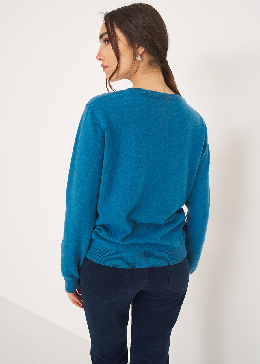 Maglia Marea in lana e cashmere VIOLA MAGENTAVERDE PAVONE Donna , immagine n. 3