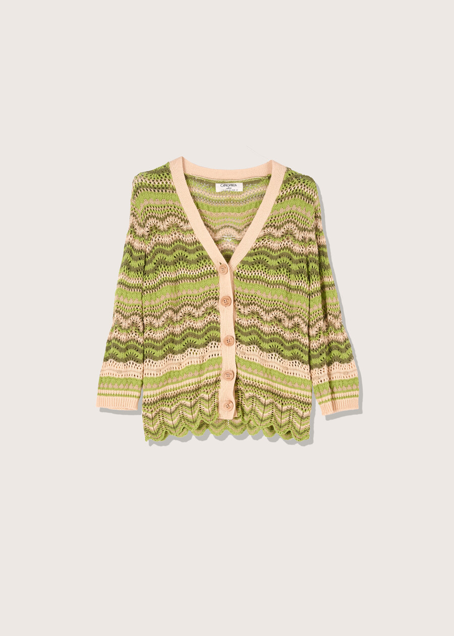 Colin 100% cotton cardigan BEIGE SAFARI Woman , image number 4