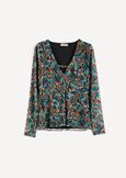T-shirt Stella stampata scollo a V MARRONE Donna immagine n. 5