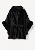 Mantella Morea con dettagli in ecopelliccia NERO BLACKBEIGE LATTE Donna immagine n. 4