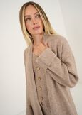 Cardigan Ciaky lungo in maglia rasata MARRONE Donna immagine n. 2