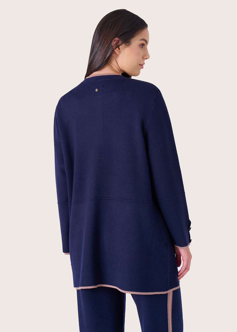 Cardigan Cristian con scollo tondo MARRONE CARAMELLO Donna , immagine n. 3