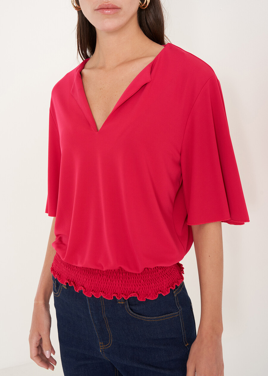 Blusa Celina in jersey VERDE GARDENROSA FUCSIA Donna , immagine n. 2