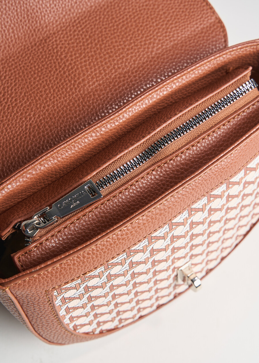 Bonye woven print crossbody bag MARRONE PIGNA Woman , image number 3