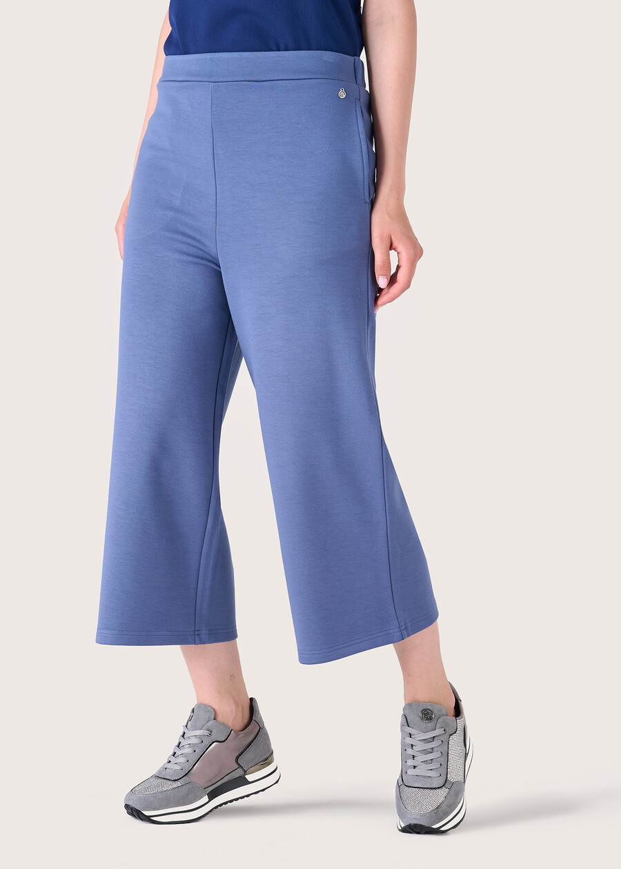 Pantalone crop Megan in jersey VIOLA NEBBIA Donna , immagine n. 2